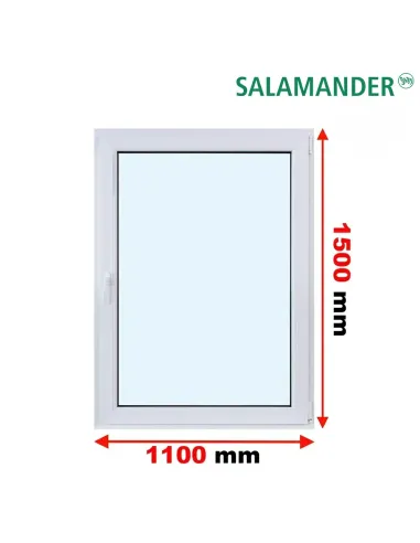 Okno PCV 110 x 150 cm Rozwierno-Uchylne Trzyszybowe Salamander BluEvolution 82