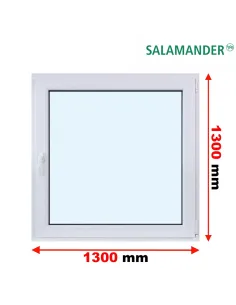 Okno PCV 130 x 130 cm Rozwierno-Uchylne Trzyszybowe Salamander BluEvolution 82