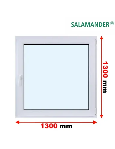 Okno PCV 130 x 130 cm Rozwierno-Uchylne Trzyszybowe Salamander BluEvolution 82
