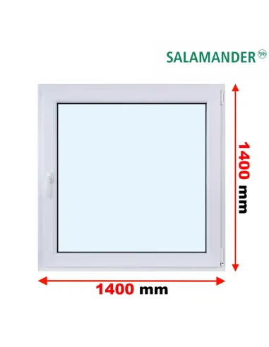 Okno PCV 140 x 140 cm Rozwierno-Uchylne Trzyszybowe Salamander BluEvolution 82