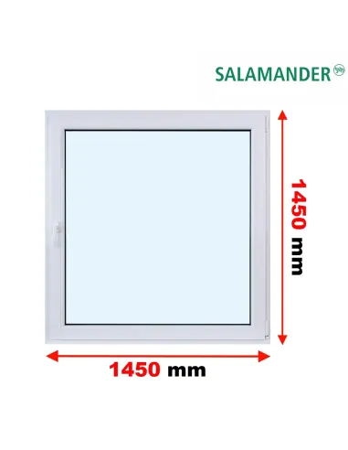 Okno PCV 145 x 145 cm Rozwierno-Uchylne Trzyszybowe Salamander BluEvolution 82