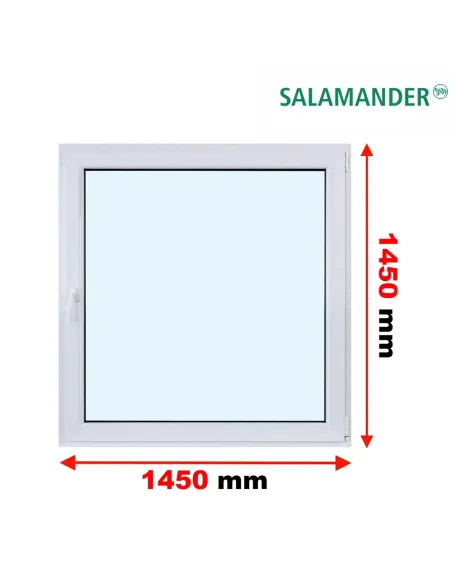 Okno PCV 145 x 145 cm Rozwierno-Uchylne Trzyszybowe Salamander BluEvolution 82