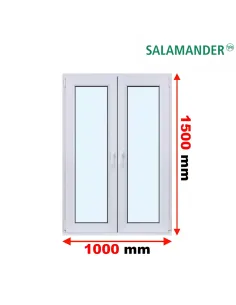 Okno PCV 100 x 150 cm Rozwierne-Rozwierno-Uchylne Trzyszybowe Salamander BluEvolution 82
