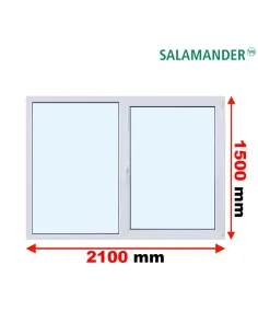 Okno PCV 210 x 150 cm FIX-Rozwierno-Uchylne Trzyszybowe Salamander BluEvolution 82