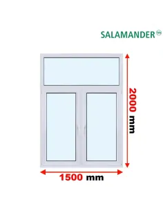 Okno PCV 150 x 200 cm FIX-Rozwierne-Rozwierno-Uchylne Trzyszybowe Salamander BluEvolution 82