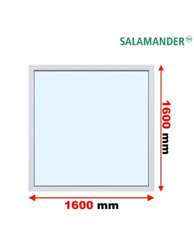 Okno PCV 160 x 160 cm FIX (Stałe) Trzyszybowe Salamander BluEvolution 82