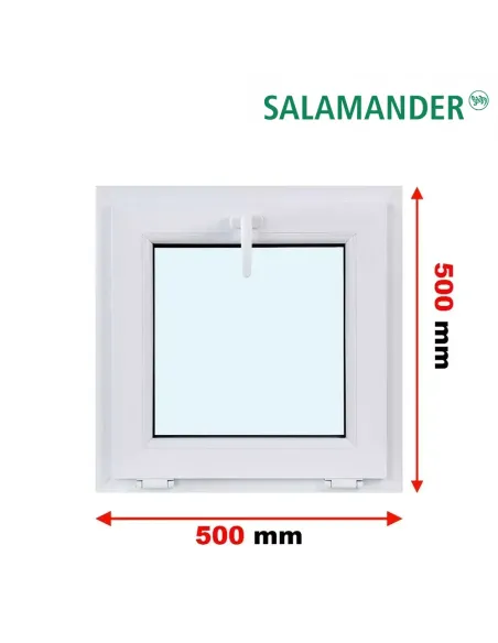 Okno PCV 50 x 50 cm Uchylne Trzyszybowe Salamander BluEvolution 82