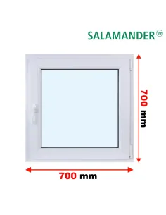 Okno PCV 70 x 70 cm Rozwierne Trzyszybowe Salamander BluEvolution 82