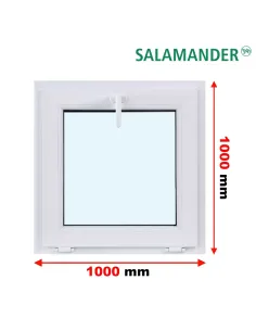 Okno PCV 100 x 100 cm Uchylne Trzyszybowe Salamander BluEvolution 82