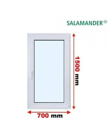 Okno PCV 70 x 150 cm Rozwierne Trzyszybowe Salamander BluEvolution 82