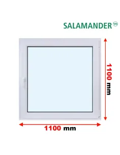 Okno PCV 110 x 110 cm Rozwierne Trzyszybowe Salamander BluEvolution 82