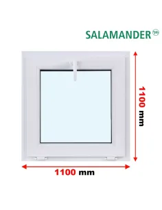 Okno PCV 110 x 110 cm Uchylne Trzyszybowe Salamander BluEvolution 82