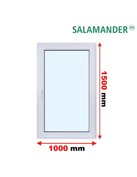 Okno PCV 100 x 150 cm Rozwierne Trzyszybowe Salamander BluEvolution 82