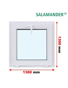 Okno PCV 130 x 130 cm Uchylne Trzyszybowe Salamander BluEvolution 82