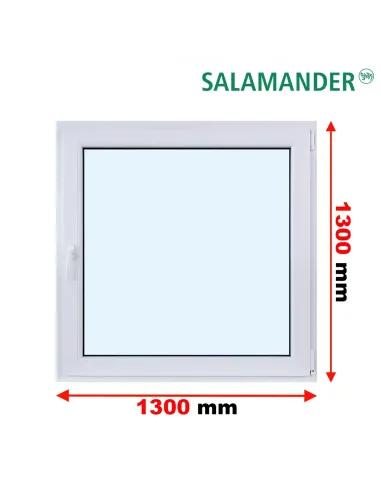 Okno PCV 130 x 130 cm Rozwierne Trzyszybowe Salamander BluEvolution 82
