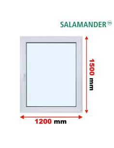 Okno PCV 120 x 150 cm Rozwierne Trzyszybowe Salamander BluEvolution 82