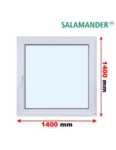 Okno PCV 140 x 140 cm Rozwierne Trzyszybowe Salamander BluEvolution 82
