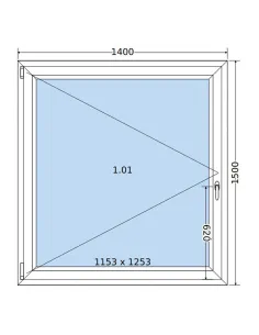 Okno PCV 140 x 150 cm Rozwierne Trzyszybowe Salamander BluEvolution 82 2
