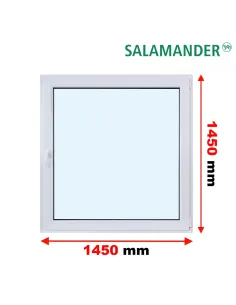 Okno PCV 145 x 145 cm Rozwierne Trzyszybowe Salamander BluEvolution 82