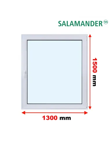 Okno PCV 130 x 150 cm Rozwierne Trzyszybowe Salamander BluEvolution 82