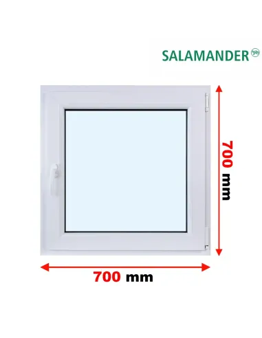 Okno PCV 70 x 70 cm Rozwierno-Uchylne Dwuszybowe Salamander GreenEvolution 76