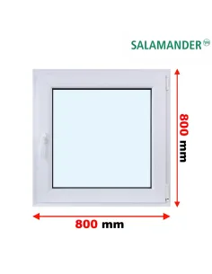 Okno PCV 80 x 80 cm Rozwierno-Uchylne Dwuszybowe Salamander GreenEvolution 76