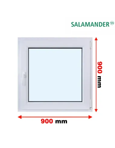 Okno PCV 90 x 90 cm Rozwierno-Uchylne Dwuszybowe Salamander GreenEvolution 76