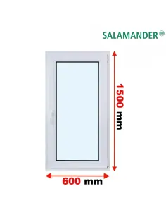 Okno PCV 60 x 150 cm Rozwierno-Uchylne Dwuszybowe Salamander GreenEvolution 76
