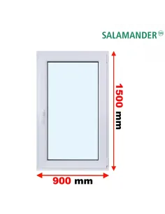Okno PCV 90 x 150 cm Rozwierno-Uchylne Dwuszybowe Salamander GreenEvolution 76