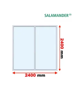 Okno PCV 240 x 240 cm FIX-FIX (Stałe) Dwuszybowe Salamander GreenEvolution 76