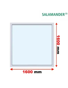 Okno PCV 160 x 160 cm FIX (Stałe) Dwuszybowe Salamander GreenEvolution 76