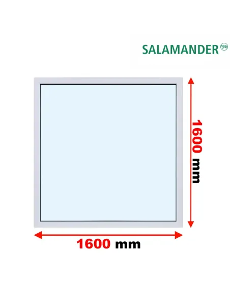 Okno PCV 160 x 160 cm FIX (Stałe) Dwuszybowe Salamander GreenEvolution 76