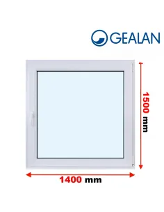 Okno PCV 140 x 150 cm Rozwierne Trzyszybowe Gealan Linear
