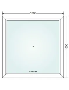 Okno PCV 100 x 100 cm FIX (Stałe) Trzyszybowe Gealan Linear 2