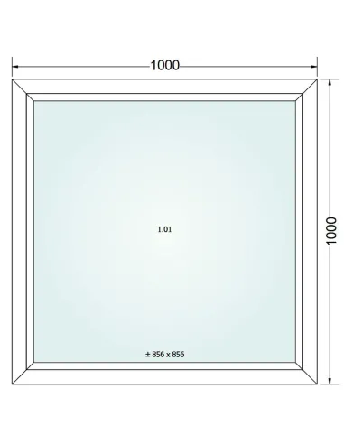 Okno PCV 100 x 100 cm FIX (Stałe) Trzyszybowe Gealan Linear