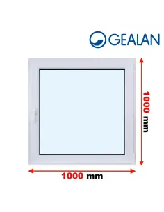 Okno PCV 100 x 100 cm Rozwierno-Uchylne Trzyszybowe Gealan Linear