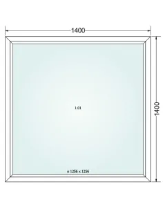 Okno PCV 140 x 140 cm FIX (Stałe) Trzyszybowe Gealan Linear 2