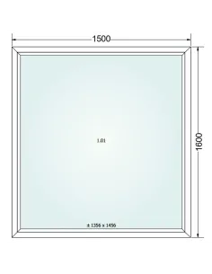 Okno PCV 150 x 160 cm FIX (Stałe) Trzyszybowe Gealan Linear 2