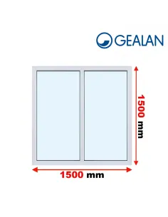 Okno PCV 150 x 150 cm FIX-FIX (Stałe) Trzyszybowe Gealan Linear