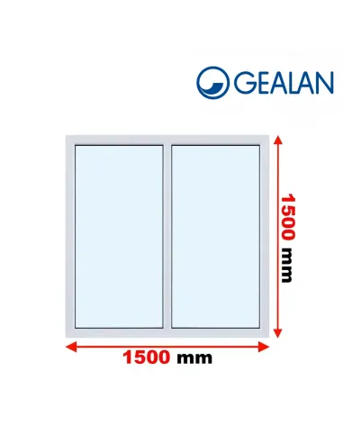 Okno PCV 150 x 150 cm FIX-FIX (Stałe) Trzyszybowe Gealan Linear