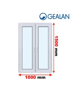 Okno PCV 100 x 150 cm Rozwierne-Rozwierno-Uchylne Trzyszybowe Gealan Linear