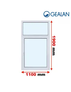 Okno PCV 110 x 190 cm FIX-Rozwierno-Uchylne Trzyszybowe Gealan Linear