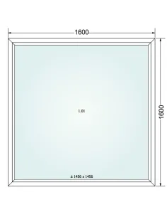 Okno PCV 160 x 160 cm FIX (Stałe) Trzyszybowe Gealan Linear 2