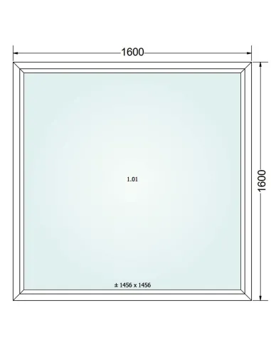 Okno PCV 160 x 160 cm FIX (Stałe) Trzyszybowe Gealan Linear