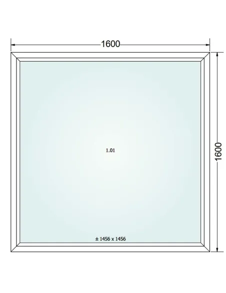 Okno PCV 160 x 160 cm FIX (Stałe) Trzyszybowe Gealan Linear