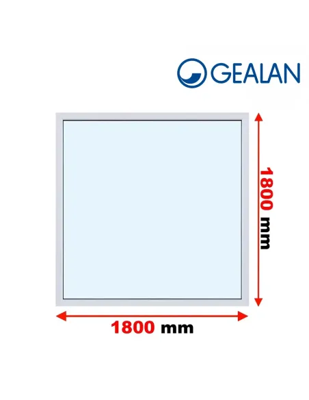 Okno PCV 180 x 180 cm FIX (Stałe) Trzyszybowe Gealan Linear