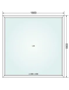 Okno PCV 180 x 180 cm FIX (Stałe) Trzyszybowe Gealan Linear 2