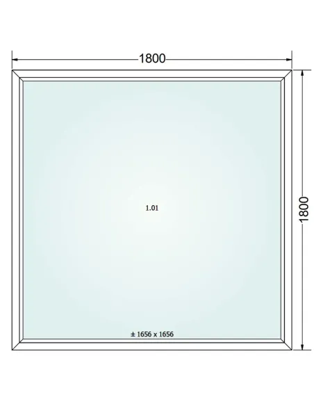 Okno PCV 180 x 180 cm FIX (Stałe) Trzyszybowe Gealan Linear