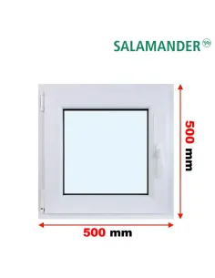 Okno PCV 50 x 50 cm Rozwierne Dwuszybowe Salamander GreenEvolution 76
