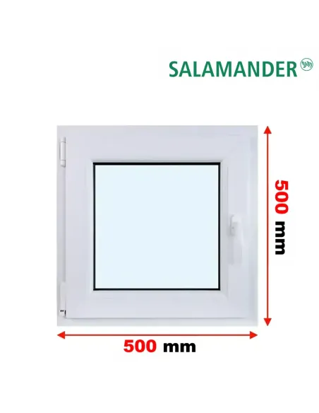 Okno PCV 50 x 50 cm Rozwierne Dwuszybowe Salamander GreenEvolution 76